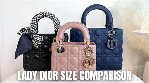 lady dior black large|lady dior small vs medium.